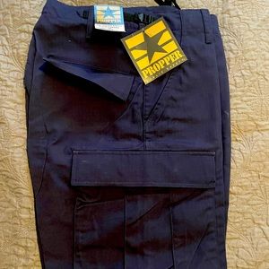 Blue BDU pants, cargo, Small Regular, NWT